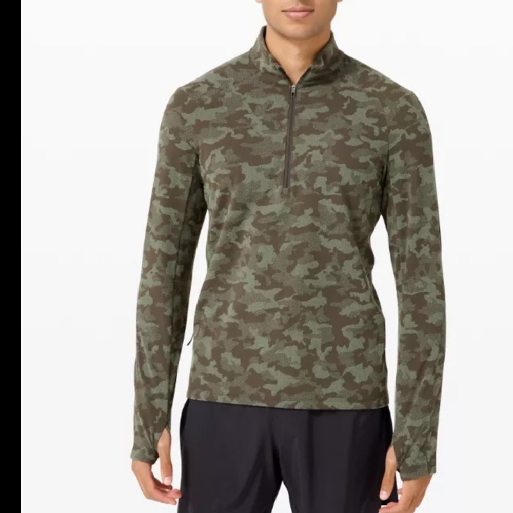 Lululemon Surge Warm 1/2 Zip Jacquard pullover